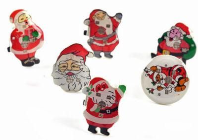 Christmas Hot Sell White Mustache Santa Ring Flash