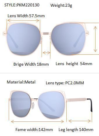 Metal Fashion Sunglasses for Women with CE FDA Certificate