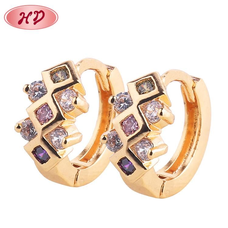 2020 HD Fashion 18K Gold Plated Women Earring with CZ Earring for Women