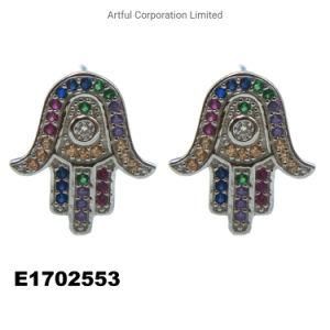 Multi-Color Rhodium Plating Silver Earring