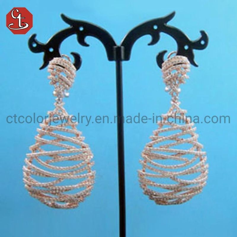 Factory Price Tassel Silver or Brass Pave Cubic Zircon