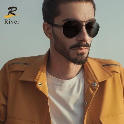 Hot Sale Custom Logo Stock Fashion Brand Designer Polarized Men Sunglasses