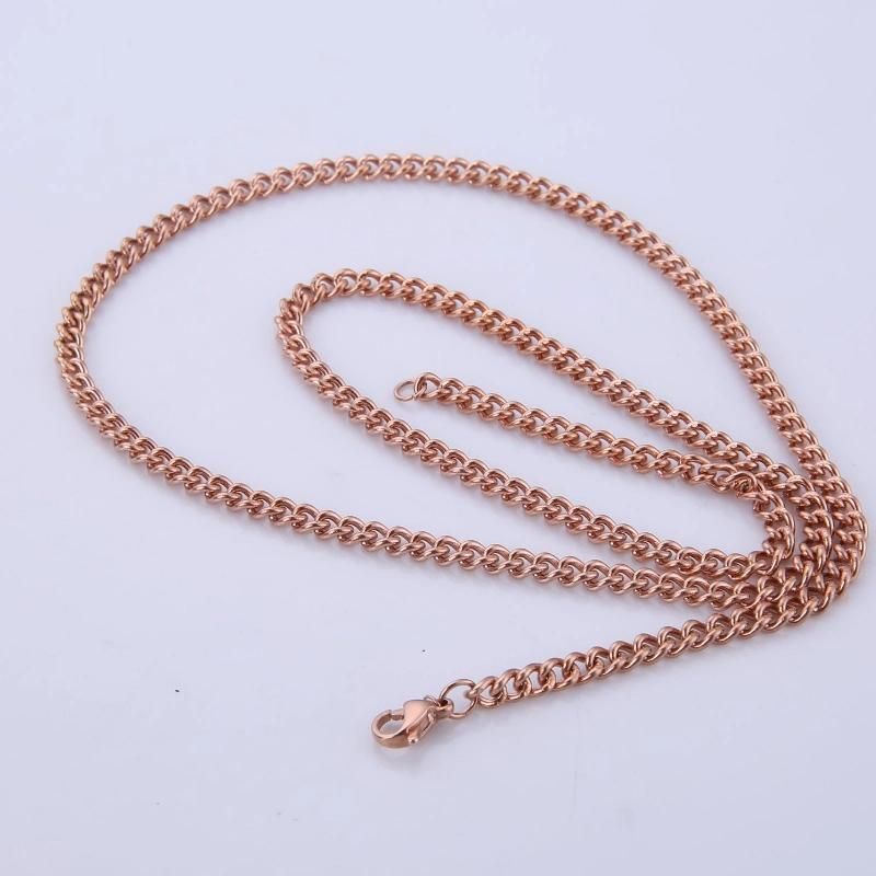 Hip Hop Eco-Friendly Hot Selling Nickel Free Cuban Chain Stainless Steel Necklace for Jewelry Design