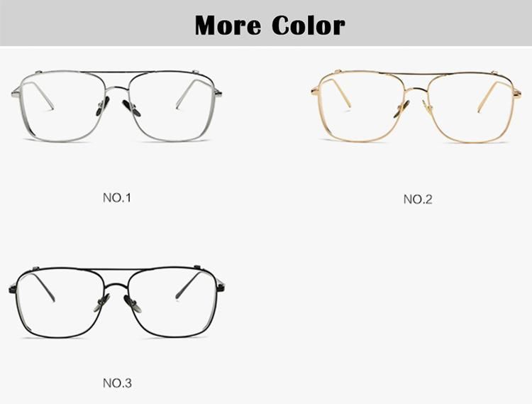 Double Beam Retro Optical Metal Glasses Frames Eyeglass Optical Frame China Manufacturers