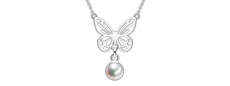 Obm Simple Classic Design Butterfly Shape Silver Jewelry