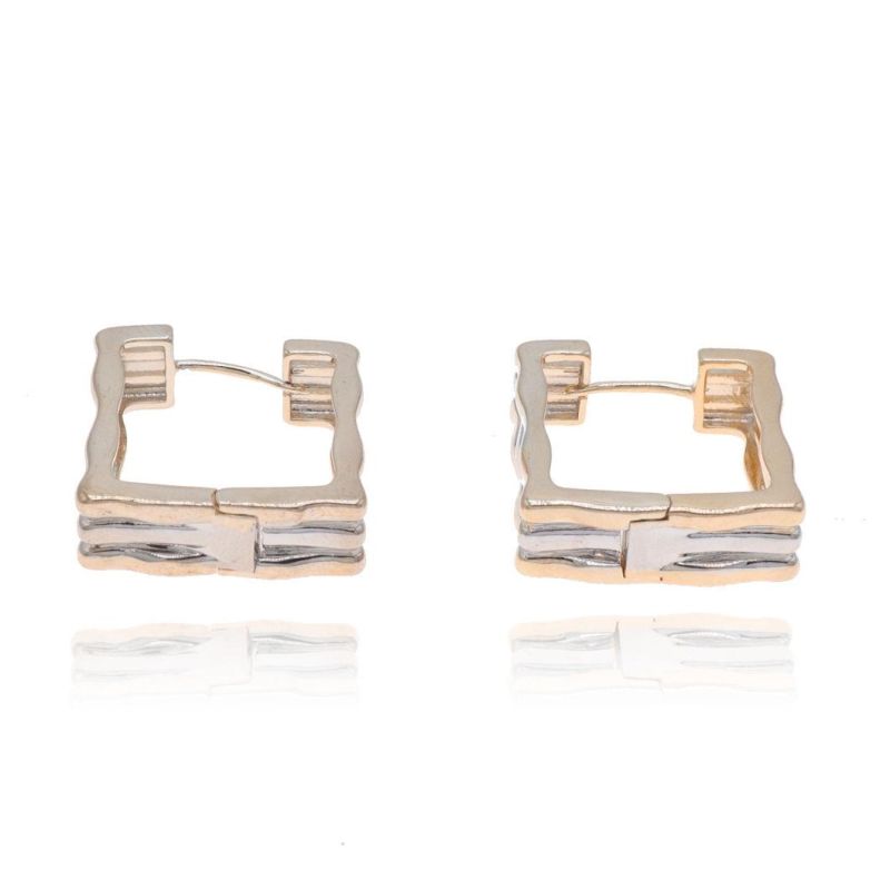 Tricolor Gold Plated Fashion Women′s Earrings