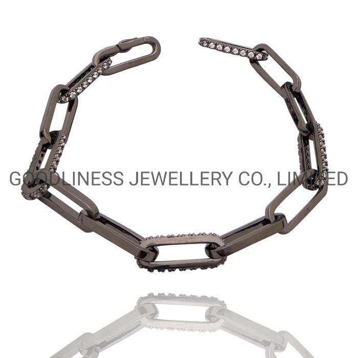 Hotsale 925 Sterling Silver Fine Jewelry Chunky Oval Link Bracelets
