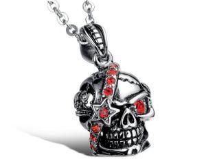 European USA Style Rock Cyclopia Men Necklace Charm Pendants 316L Stainless Steel Punk One Eye Skull Male Pendant