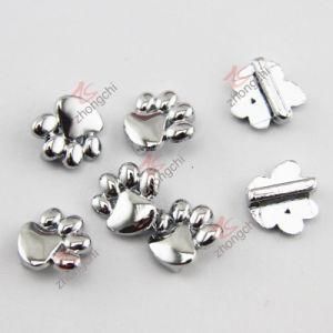 Zinc Alloy Metal Silver Paw Charm Fit Leather Bracelet (JP08)
