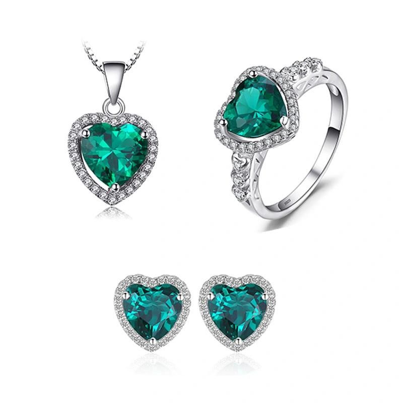 Fashion 925 Sterling Silver Jewelry Wedding/Engagement Necklace Pendant with Created Gemstone Ruby