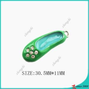 Green Enamel Shoes Necklace Charm Pendant (SPE)
