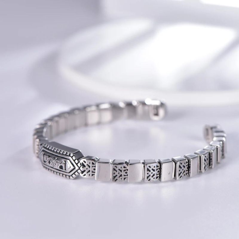 Rhodium Plating Wedding Jewelry 925 Sterling Silver White Zircon Bracelet