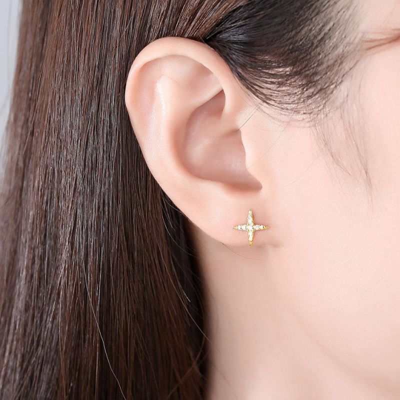 Fashion Jewelry 925 Sterling Silver Star Earrings