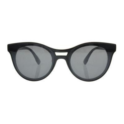 2018 Stylish Cat Eye Flat Lens Sunglasses with Two Bridge