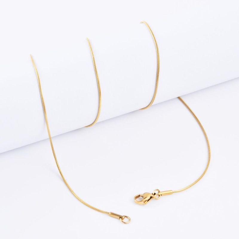 Stainless Steel Round Snake Chain 1.2mm 2mm 2.4mm 3.2mm Round Necklace Accessories for Clothing Glass Body Jewelry