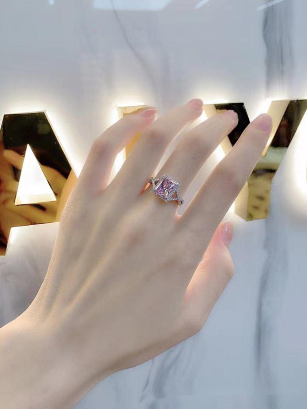 2022 Fashion Accessories High Carbon Diamond Rings Wedding Engagement 925 Sterling Silver Ring