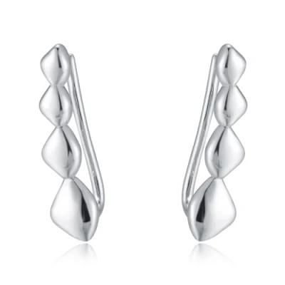 Minimalist S925 Sterling Silver 14K Gold Plated Cuff Ear Climber Earrings