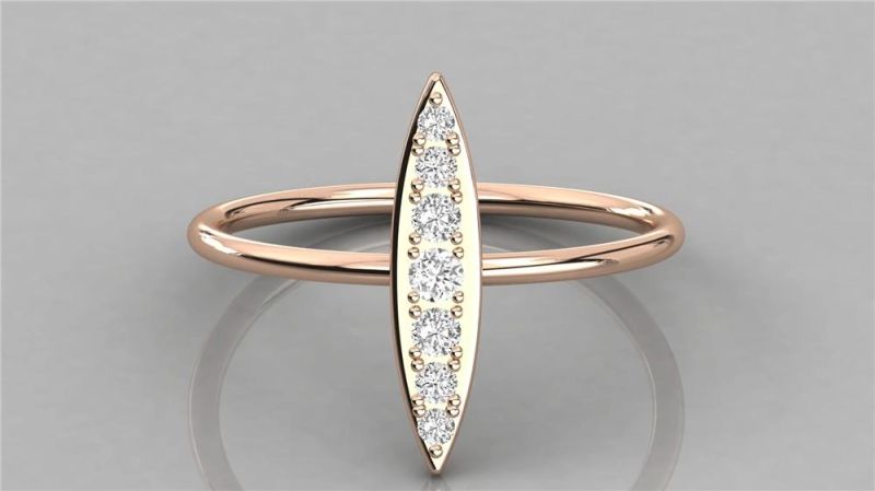 Elegant 925 Sterling Silver with White CZ Engament Ring