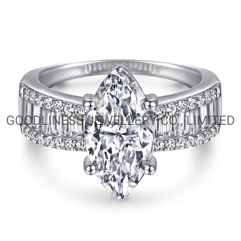 925 Sterling Silver Women CZ Wedding Jewelry Rings
