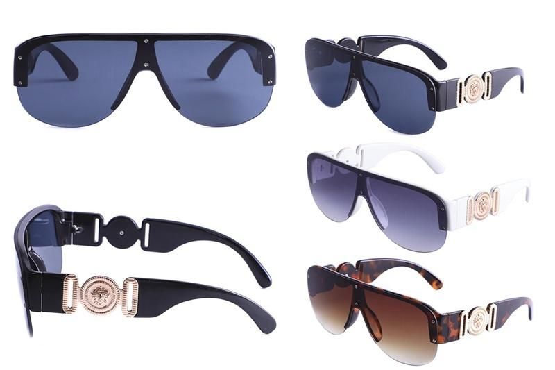 Fashion Semi-Rimless Metal Oval Women Men Driving Sunglasses 2022 Cheap Wholesale
