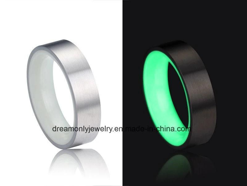 Luminous Carbon Fiber Ring Luminous Epoxy Ring Glow in The Dark