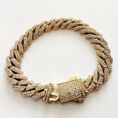 Hip Hop Diamond Studded Cuban Body Chain Titanium Steel Necklace