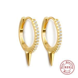 925 Sterling Silver Dainty Diamond Huggie Hoop Earrings Minimalist Jewelry Gift Cubic Zirconia Small Mini Hoops