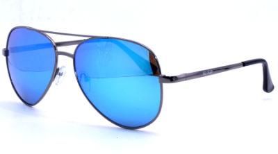 Classic Design Two Nose Bridges with Bold Mirrored Lenses Light Weight and Comfortable Metal Sunglasses