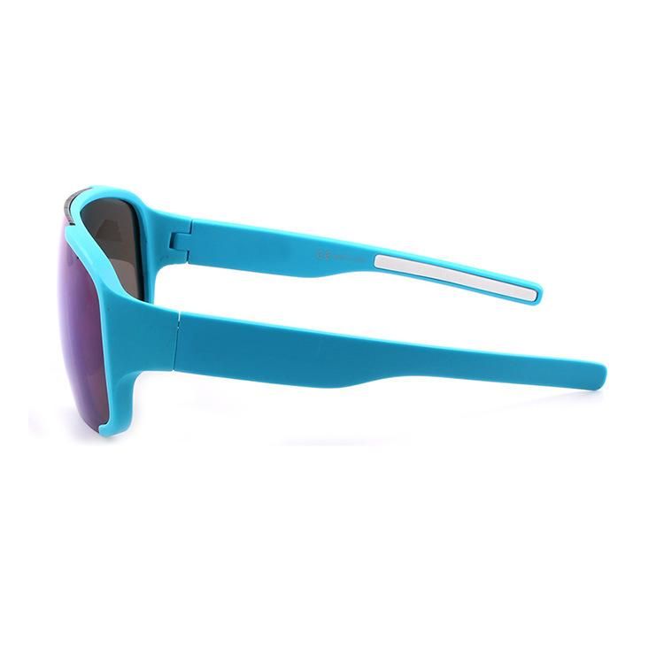 Blue One Piece Lens Sport Sunglasses