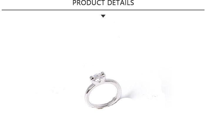 Standard Fashion Jewelry Silver Ring with Rhinestone
