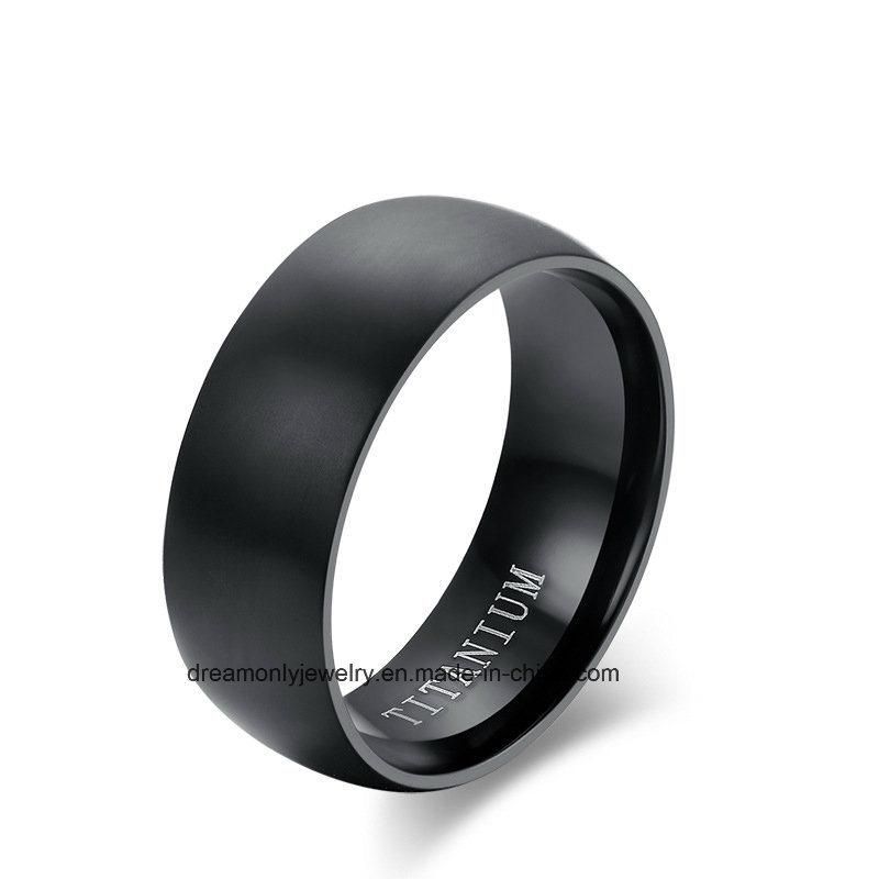 Black Titanium Ring Men′s Ring