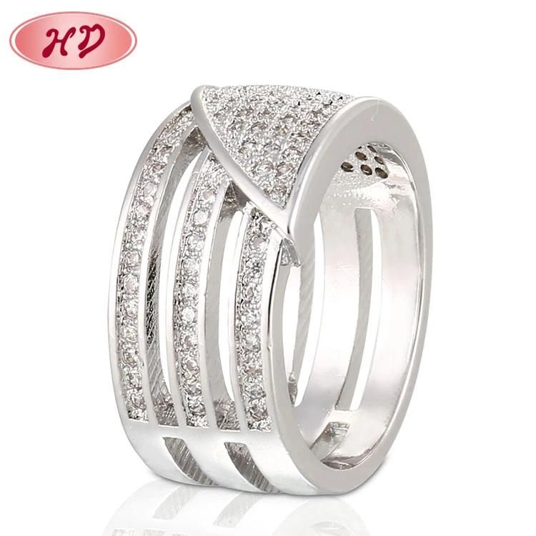 Latest Model Fashion Designs Cheapest Wedding Jewelry 18K Gold Diamond Ring