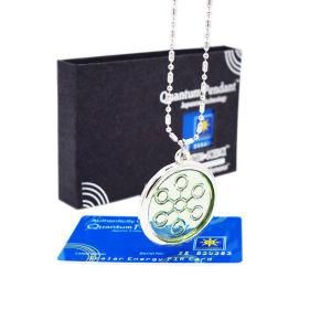 Negative Ion 5000cc Chi Pendant 3 Bio Disc Energy Pendant with Stainless Steel Frame and Chain