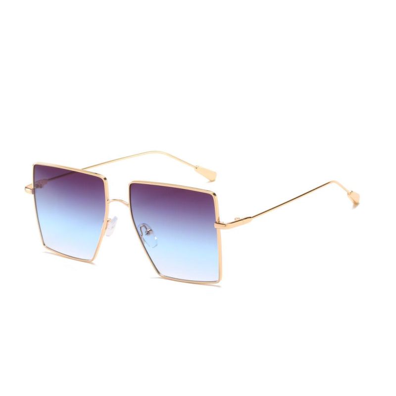 2020 Ready Made Metal Square Ocean Lens Fashion Sunglasses