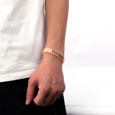 Promotional Print Logo Rubber Bracelet Highly Personalized Silicon Wristband Custom Silicone Bracelet