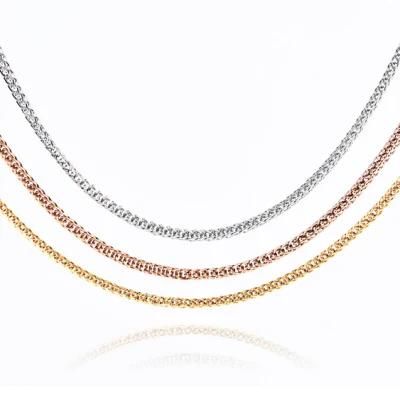 Classic Gold Plated 316 Stainless Steel Chopin Chain Non Tarnish Bracelet Anklet Fashion Jewelry Necklace for Ladies