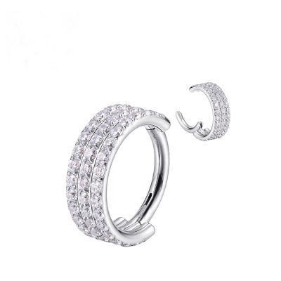 High-End Hypoallergenic Surgical Stainless Steel Jewelry Body Jewelry Hinged Nose Ring Segment Clicker