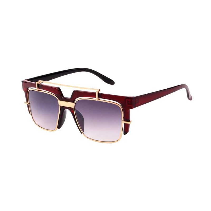 2018 Square Shape Sunglasses with Metal Inside