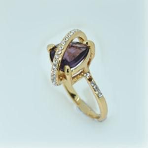 Free Shipping! High Quality 18k Gold Plated Swa Elements Austrian Purple Crystal Ring Rings (R140031)