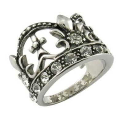 Fashion Stainless Steel Jewelry Crown King Ring
