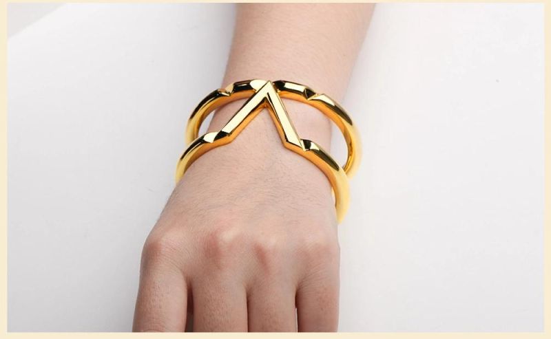 New Brass Knot Zirconia Cuff Bracelet Bangle Bridal Bracelet