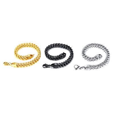 New Products on The Market Stainless Steel Bracelet Domineering Men&prime;s Gold Bracelet