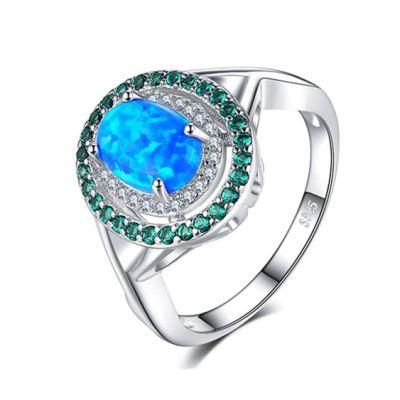 New Design 925 Sterling Silver Opal Rings for Girls Women Jewelry