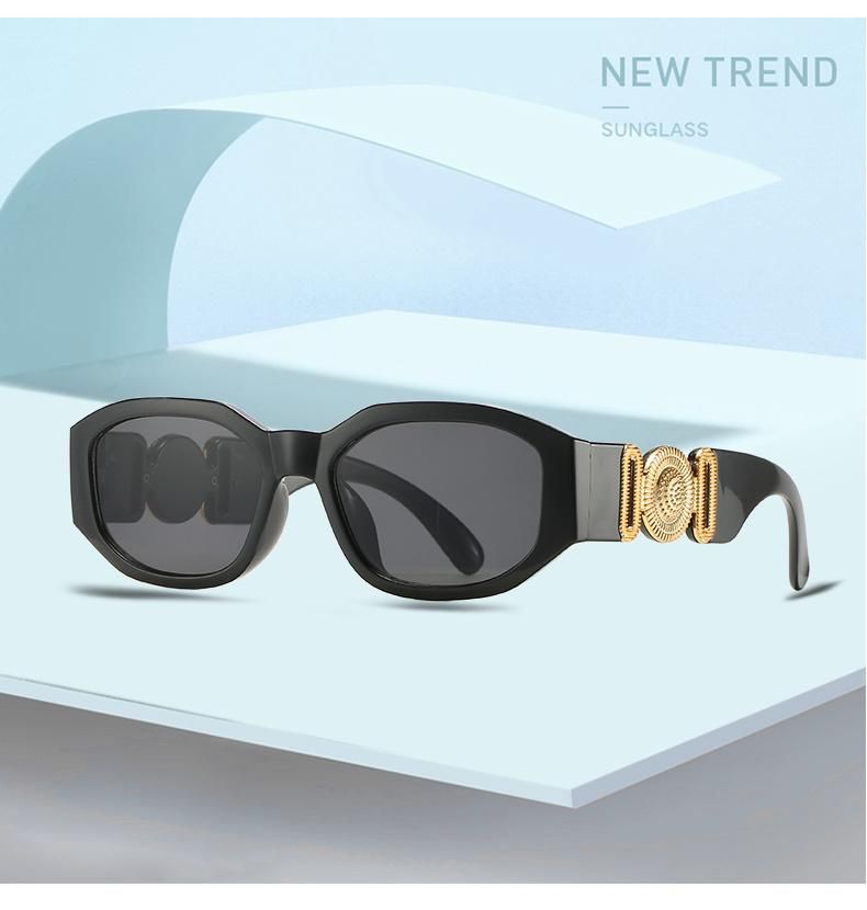 Sunglasses for Cross-Border New Small Frame Sunglasses Female Retro Polygon Trend Sunglasses Male Driving Jump Di Street Shooting Glasses