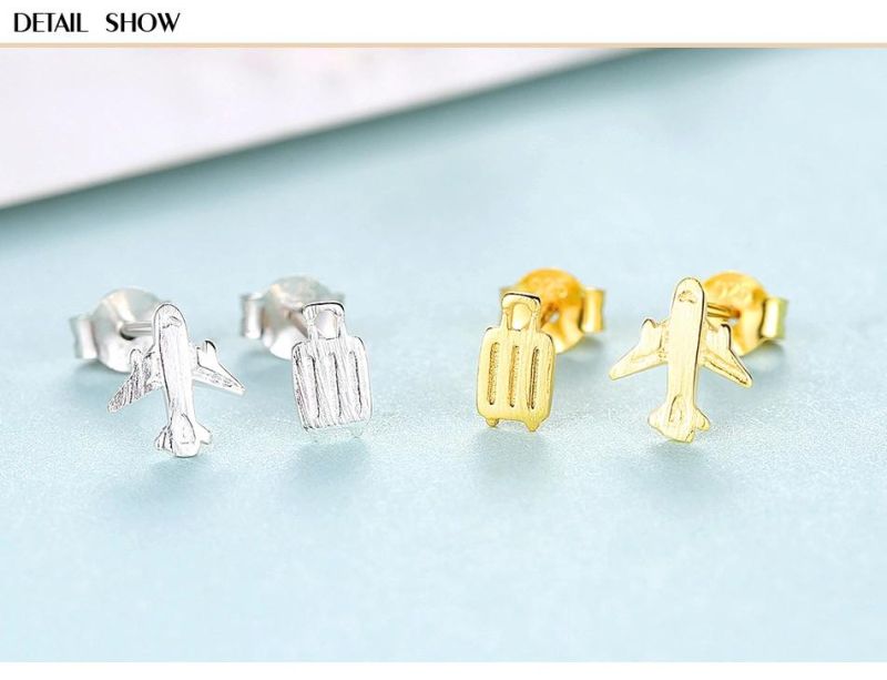 Fashion Jewelry Irregular Earring Stud in Plane and Trunk Shape