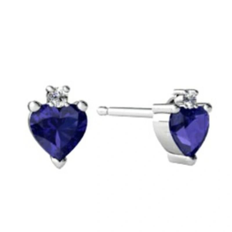 Stainless Steel Amethyst Earring Studs