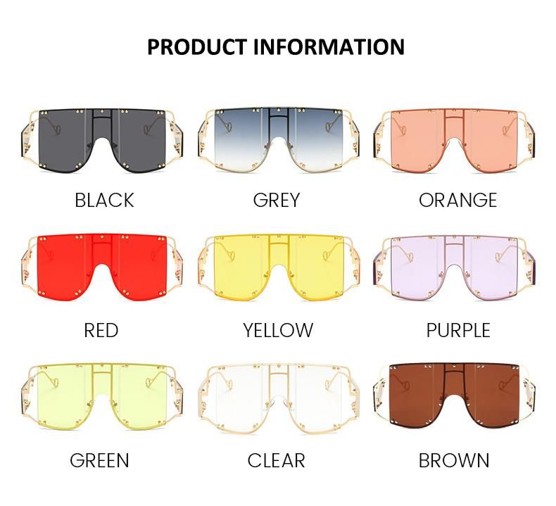 Stock Oversize Vintage Sun Glasses Sunglasses Metal Fashion Design Men Women Luxury Brand Designer Sunglasses 2022