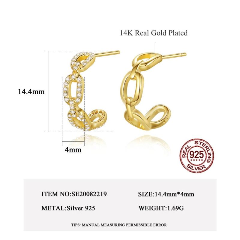 925 Sterling Silver Earring Customized Design for Wholesale