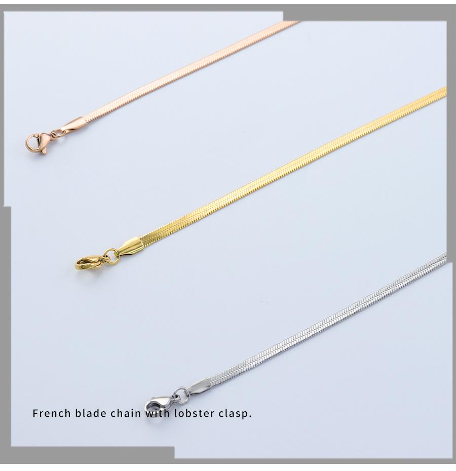 Elegant Sexy Female French Blade Chain Frosted Necklace
