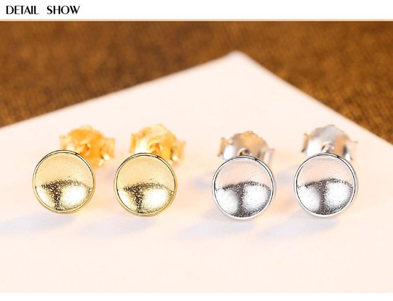 Fashion Creative Temperament Earrings Round Shape Female Ear Studs